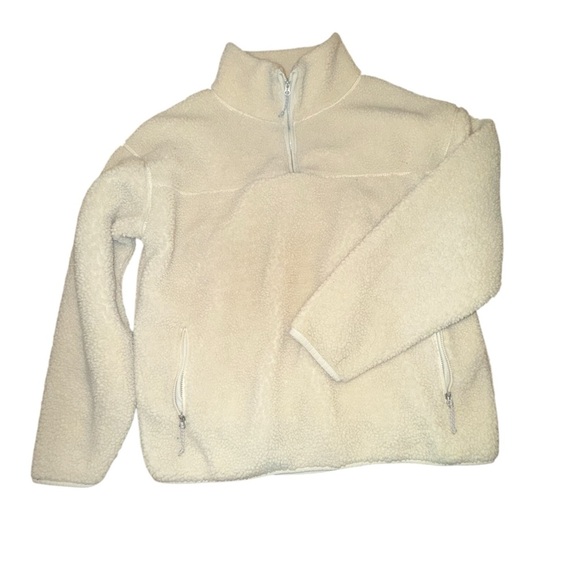 Eddie Bauer Off-White Sherpa Fleece - Picture 2 of 6